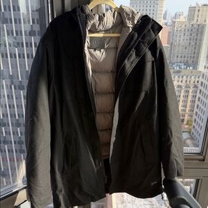 UGG Men's Black and Gray Puffer Jacket